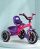 Kids Tricycle with Adjustable Seat Belt - Pink & Purple| Rear Storage Basket| High Backrest| Non-Slip Pedals & Smooth Wheels| Toy for 2+ Yrs Boys & Girls| Activity Gifting Option