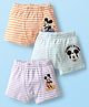 Babyhug Disney 100% Cotton Trunks With Mickey Mouse & Family Graphics Pack Of 3 - Purple Light Green & Orange