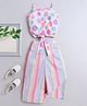 The Magic Wand Cotton Sleeveless Polka Dots Printed Top & Striped Palazzo Set - Multi Colour