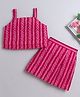 The Magic Wand Cotton Sleeveless Bandhani Printed Top & Coordinating Skirt Set - Fuchsia