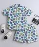 The Magic Wand Cotton Half Sleeves Tortoise Printed Shirt & Coordinating Shorts Set - Multi Colour