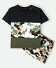 Ariel Pure Cotton  Half Sleeves Camouflage Printed Tee & Coordinating Shorts Set - Multi Colour