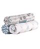 Abracadabra Cotton Muslin Swaddle for Newborns Rockstar Pack of 3 - Blue