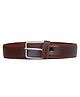 Childway Solid Square Shaped Belt - Dark Brown