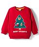 Babyhug Cotton Knit Full Sleeves Sweatshirt With Tree Graphics & Applique - Red