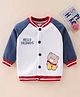 Mark & Mia Fleece Knit Full Raglan Sleeves Bomber Jacket With Bear Graphics - Multi Colour