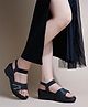 Shoetopia Shimmered Sandals - Black