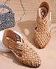 Shoetopia Braid Designed Ballerinas - Tan