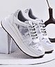 Shoetopia Abstract  Designed Lace Up Shoes - Grey & White