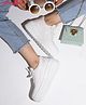 Shoetopia Solid With Lace Up Sneakers - White