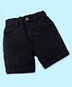 Kiddopanti Denim Woven Solid Shorts - Black