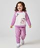 Mark & Mia Full Raglan Sleeves Winter Wear Night Suit with Cow Embroidery - Plum