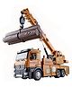 YAMAMA Large Crane Truck Toys For Kids With Openable Doors, Lights And Realistic Music Alloy Die-cast Friction Powered Truck Toys  Multicolor