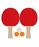 YAMAMA Table Tennis Racquet Set, Professional Table Tennis Set 2 Racquets And 3 Ping Pong Balls For Home And Outdoor Play - Multicolor