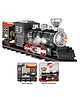 YAMAMA Classic Electric Steam Train Toys Set with Flashing Lights And Simulated Realistic Sound Train Toys For Kids - Multicolor