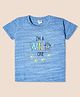 Nino Togs Cotton Half Sleeves I M A Wild One Text Printed Tee - Sky Blue