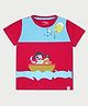 Nino Togs Cotton Half Sleeves Pirate Printed Tee - Red