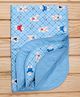Mee Mee Bed Protector Plastic Mat Bear Print - Blue