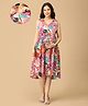 The Mom Store Cotton Sleeveless Floral Printed Maternity Dress With Nursing  Access - Multi Colour