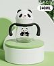 Panda Print Tritan Weighted Straw Sipper Bottle 240 ml- Black & White| BPA-Free| Soft Silicone Straw| 360° Drinking| Twin Handles| Spill-Proof Lid| Training Cup for Boys & Girls
