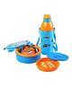 CELLO Tiffy Hotwheelz Gift Set Insulated 400 ml Lunch Box & 390 ml Water Bottle  Blue & Orange