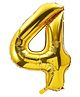 YAMAMA Party Balloon 24 Inch Number Four Foil Balloon, Large Balloon for Birthday, Anniversary, Party & Event Decorations Air & Helium Compatible Reusable Shiny Finish  (Pack of 1  Color May Vary)