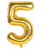 YAMAMA Party Balloon 24 Inch Number Five Foil Balloon, Large Balloon for Birthday, Anniversary, Party & Event Decorations Air & Helium Compatible Reusable Shiny Finish  (Pack of 1  Color May Vary)