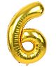 YAMAMA Party Balloon 24 Inch Number Six Foil Balloon, Large Balloon for Birthday, Anniversary, Party & Event Decorations Air & Helium Compatible Reusable Shiny Finish  (Pack of 1  Color May Vary)