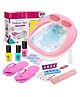 YAMAMA Kids Pedicure Spa Kit for Girls | Complete Foot Spa Set with Nail Polish, Stickers, Bath Salts, Slippers & More | DIY Nail Art Kit for Kids | Gift for Girls Age 5+ | Multi-color