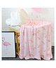 Kassy Pop 100% Bamboo Cotton Baby Swaddle Wrap Cum Receiving Blanket, 125x100 cm - Pink Unicorn Print