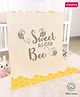 Babyhug Premium Cotton Knitted Blanket Sweet HoneyBee Print   - Yellow