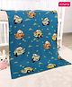 Babyhug Premium Cotton Knitted Blanket Car Print  - Green