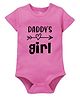 Zeezeezoo 100% Cotton Fathers Day Theme Half Sleeves Daddys Girl Text Printed Onesie - Pink