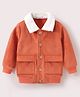 Mark & Mia Full Sleeves Solid Color Jacket with Patch Pocket - Orange