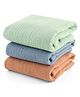 ZOE 100% Cotton Muslin Wash Clothes Wrap Crinkle Muslin Fabric - Pack of 3  Multicolor| High Absorbency| Soft & Baby Safe| Machine Washable| Feeding| Diapering| Newborn Face Towel| Burp Cloth| Wipes