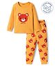Babyoye Cotton Modal Super Soft Full Length Thermal Inner Wear Set with Animal Print - Mustard