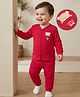 Babyoye Cotton Modal Super Soft Full Sleeves Thermal Inner Wear With Animal Print - Red