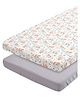SOVANA 210TC Cotton Sateen Fitted Crib/Cotsheet Set of 2  - Princess Unicorn + Purple