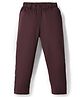 Kookie Kids Woven Full Length Solid Colour Lounge Pant - Wine