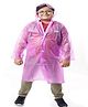 Viva Rainwear PVC Full Sleeves Abstract Designed Transparent Raincoat - Purple