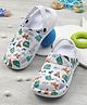 LIBERTY Dinosaur Designed Perforated Clogs - White