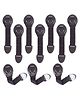 LuvLap Baby Safety Furniture Locks, Pack of 10, Adjustable & Flexible with Strong 3M Adhesive, Brown