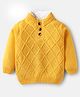 Babyhug Knited Full Sleeves Pullover Sweater with Cable Knit Design - Yellow