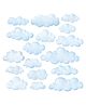 JAAMSO ROYALS 3D Blue Self-Adhesive Cloud Wall Sticker for Kids Room