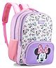 Bonfino Disney Minnie Backpack- Pink| Bottle Pockets| Water Resistant| Long lasting and Durable Zippers| Comfortable Back Cushion| Ideal for School, Travel and Outdoors - Height 16 Inches