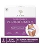 Azah Disposable Period Panty for Women Heavy Flow ,Rash-Free | 12 Hrs Protection [S-M, Pack of 5]