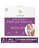 Azah Disposable Period Panty for Women Heavy Flow ,Rash-Free | 12 Hrs Protection [M-L, Pack of 5]