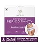 Azah Disposable Period Panty for Women Heavy Flow ,Rash-Free | 12 Hrs Protection [XL-2XL Pack of 5]