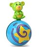 Mitashi Skykidz Teddy Roly Poly Musical Ball - Green Blue