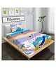Filymore Kids Elastic fitted Good Night Theam single bedsheet with one pillow cover made with pure microfiber((colour-Beige)